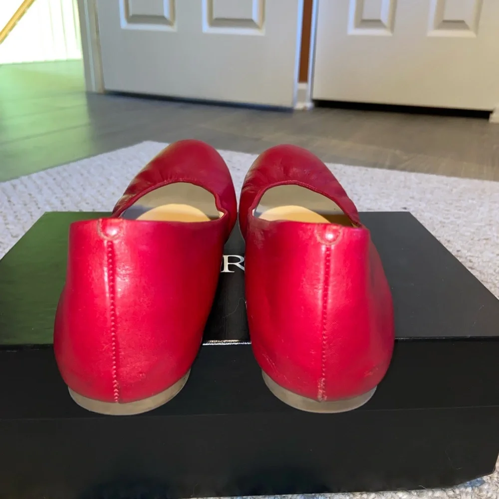 J. Crew Cece Ballet Flats, Made In Italy, Moroccan Red, Size 9 - Picture 5 of 8